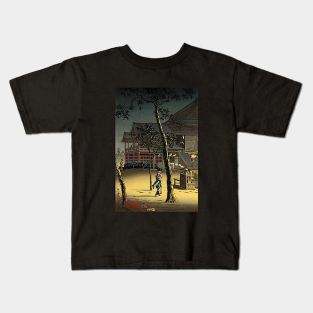 Kiyomizudo In Ueno by Tsuchiya Koitsu Kids T-Shirt by Takeda_Art